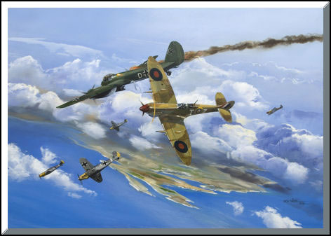 "Fox in the Henhouse" - Rich Thistle - Spitfire World War II Aviation Art